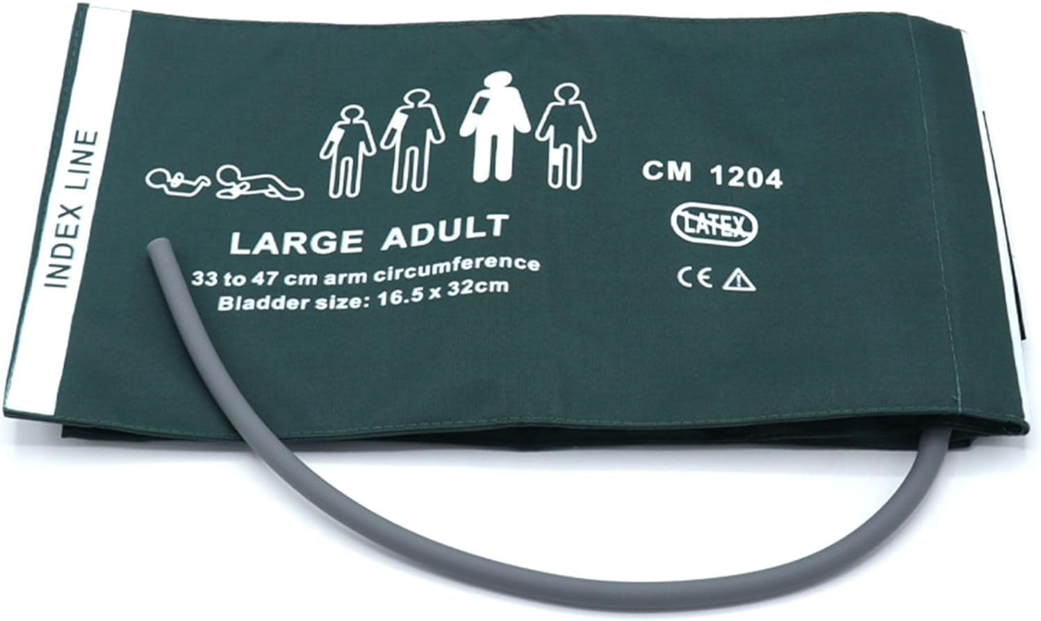 Manchette PNI universelle pour adultes de grande taille, brassard de tension artérielle de remplacement en nylon réutilisable à tube unique de 33 à 47 cm