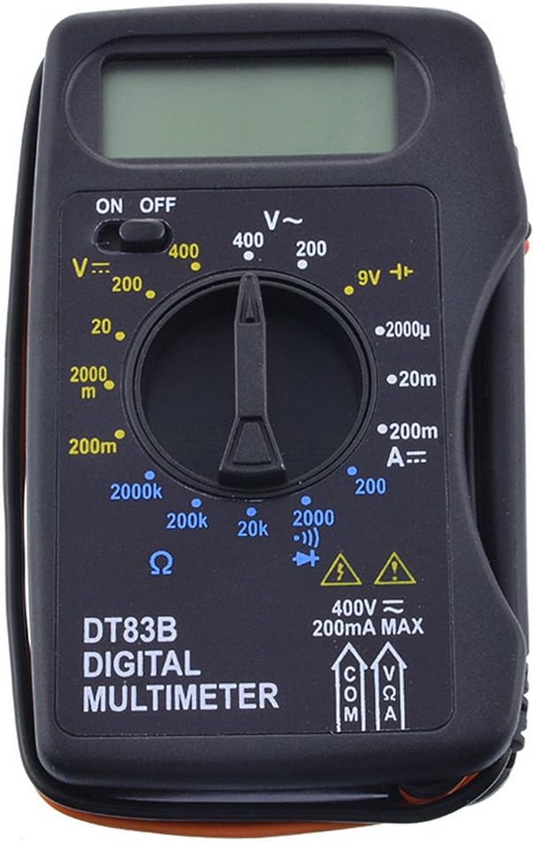 Multimeter Digital AC DC Voltage Current Resistance Tester Multi Tester Voltmeter Ammeter Ohmmeter for Electrical Appliance Vehicle and Power Line Inspection Repair