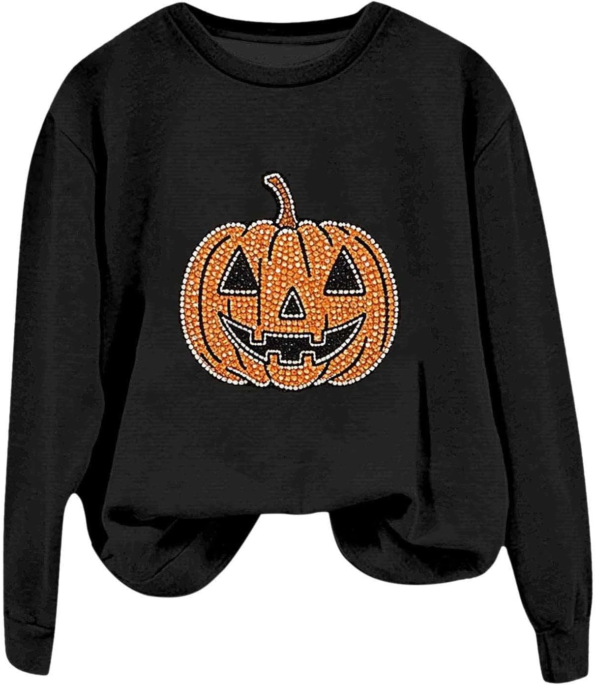Halloween Sweatshirt Long Sleeve Shirt Pumpkin Graphic Tops Crewneck Fleece Pullover Sweater Top 2-14 Y