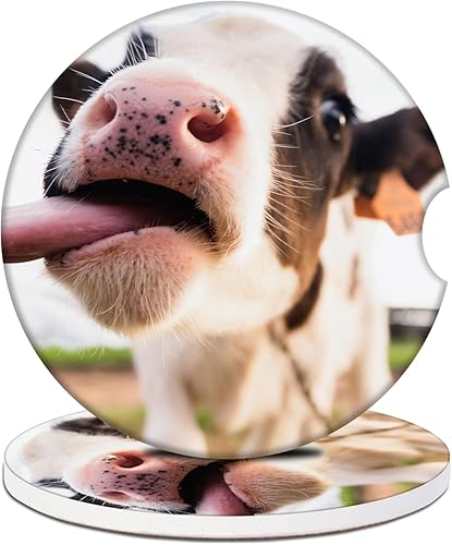 Miniatura 8 de Portavasos para automóvil, posavasos de cerámica absorbente para atardecer de montaña, portavasos para bebidas, accesorios de automóvil para mujeres