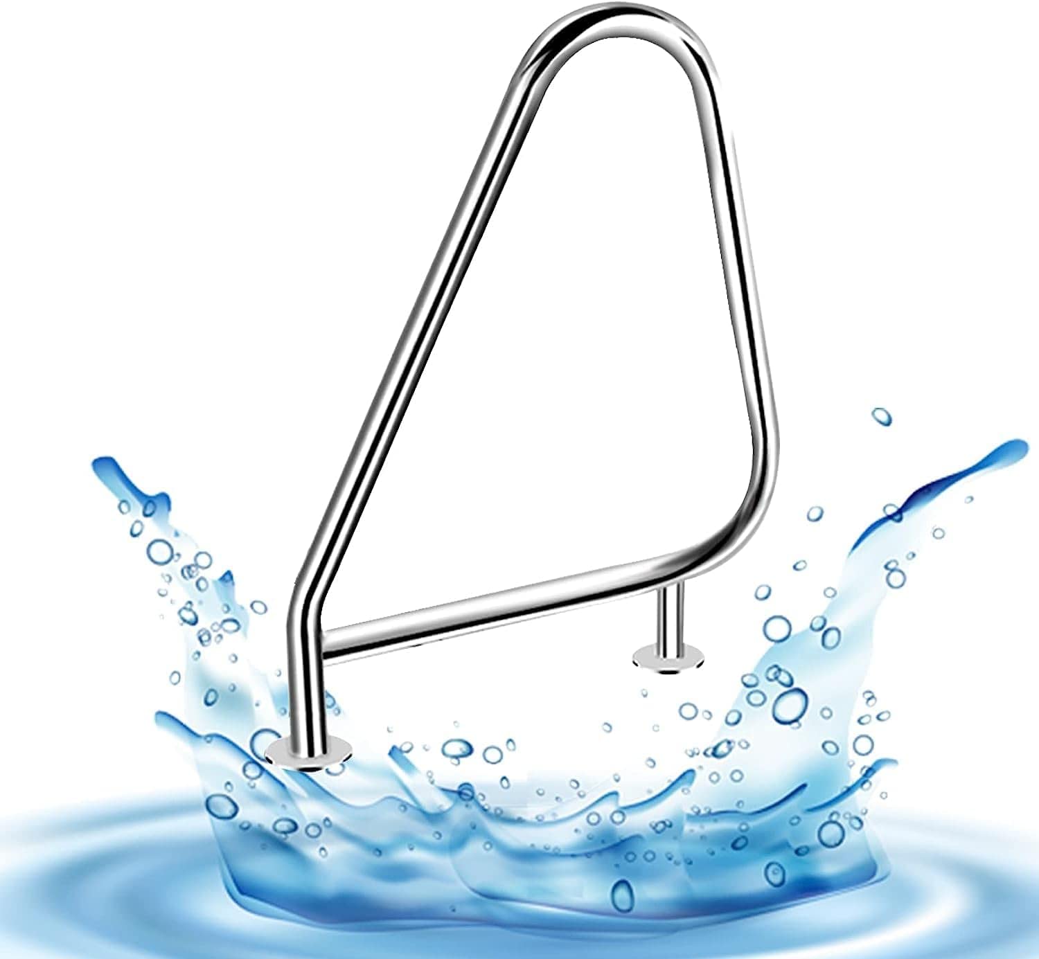 Mains courantes de piscine en acier inoxydable 304 avec rail de maintien 1.2mm