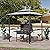 Domi Grill Gazebo 8' × 6', Outdoor Aluminum Frame BBQ Gazebo with Shelves Serving Tables and Hooks, Permanent Double Roof Gazebos for Patio Lawn Deck Garden (Dark Grey)