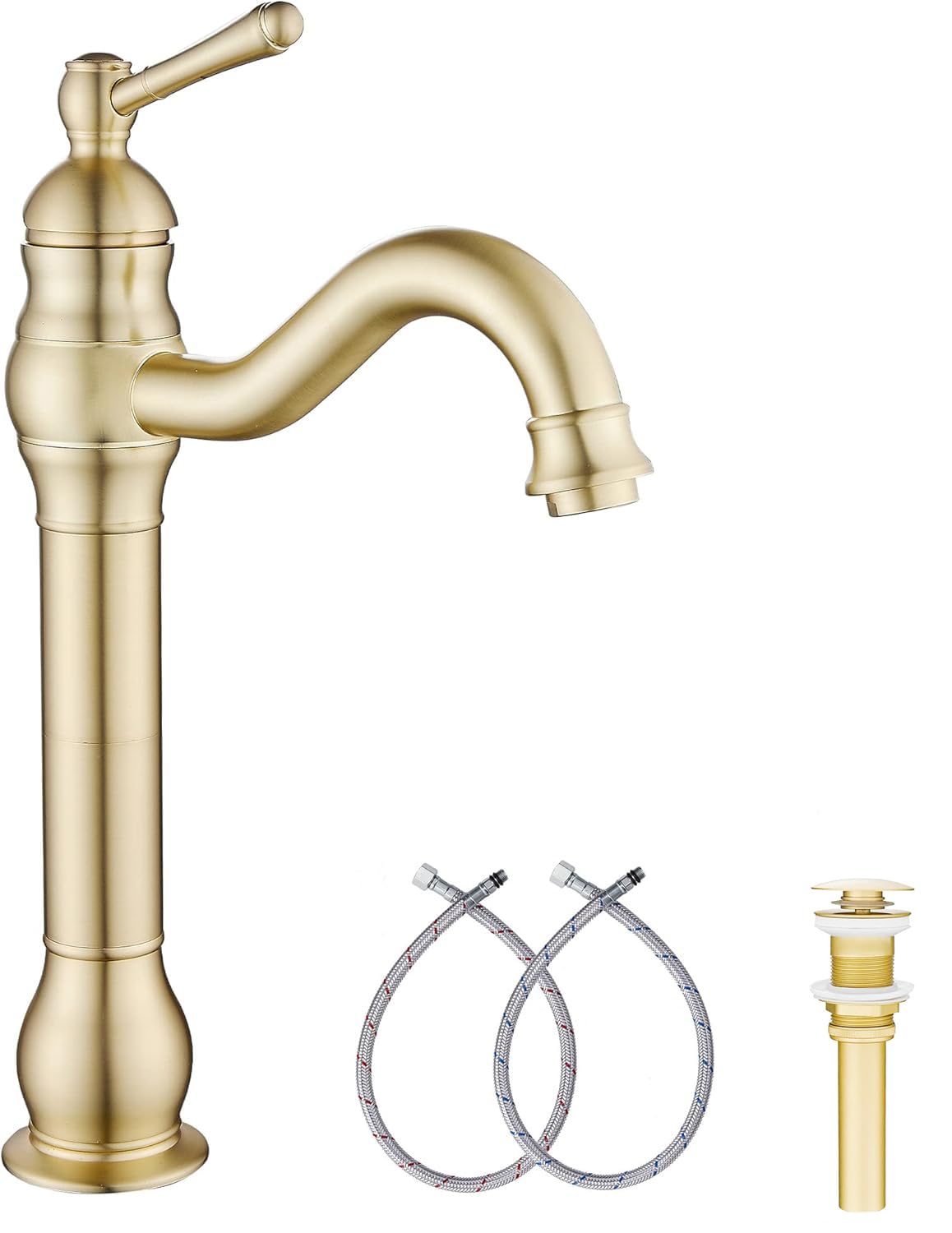 Photo 1 of GGStudy Brushed Gold Vessel Sink Faucet