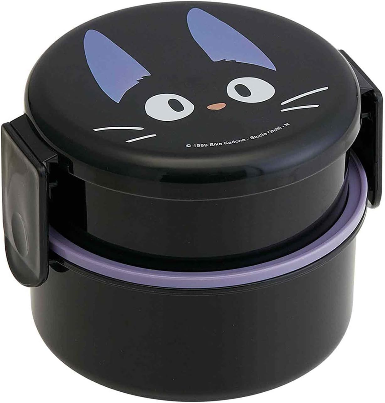 Skater Round Bento Lunch Box Plastic Studio Ghibli Kiki's Delivery Service Jiji Black Cat Face 500ml ONWR1 from Japan