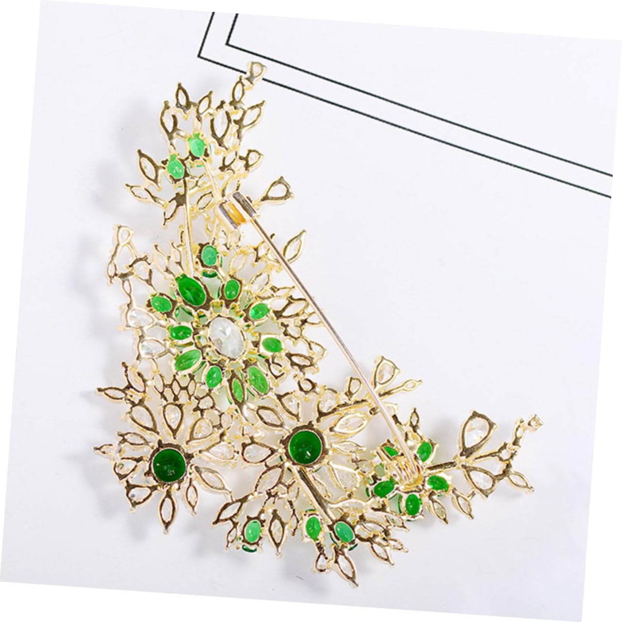 LIFKOME Spilla Decorativa Zircone Verde Per Cappotto e Cardigan Elegante Spilla Appesa Per Donna Accessorio Versatile Per Moda e Stile Personale