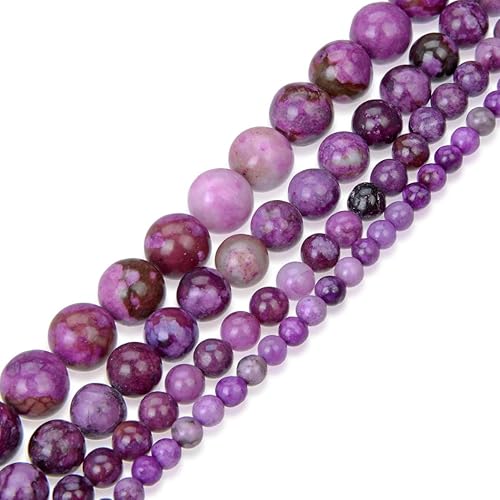 Miniatura 5 de Adabele GF2-10 - 2 hebras de piedras preciosas curativas de cristal de sugilita púrpura natural de 0.394 in (0.39 pulgadas) (68-74 piezas en total)