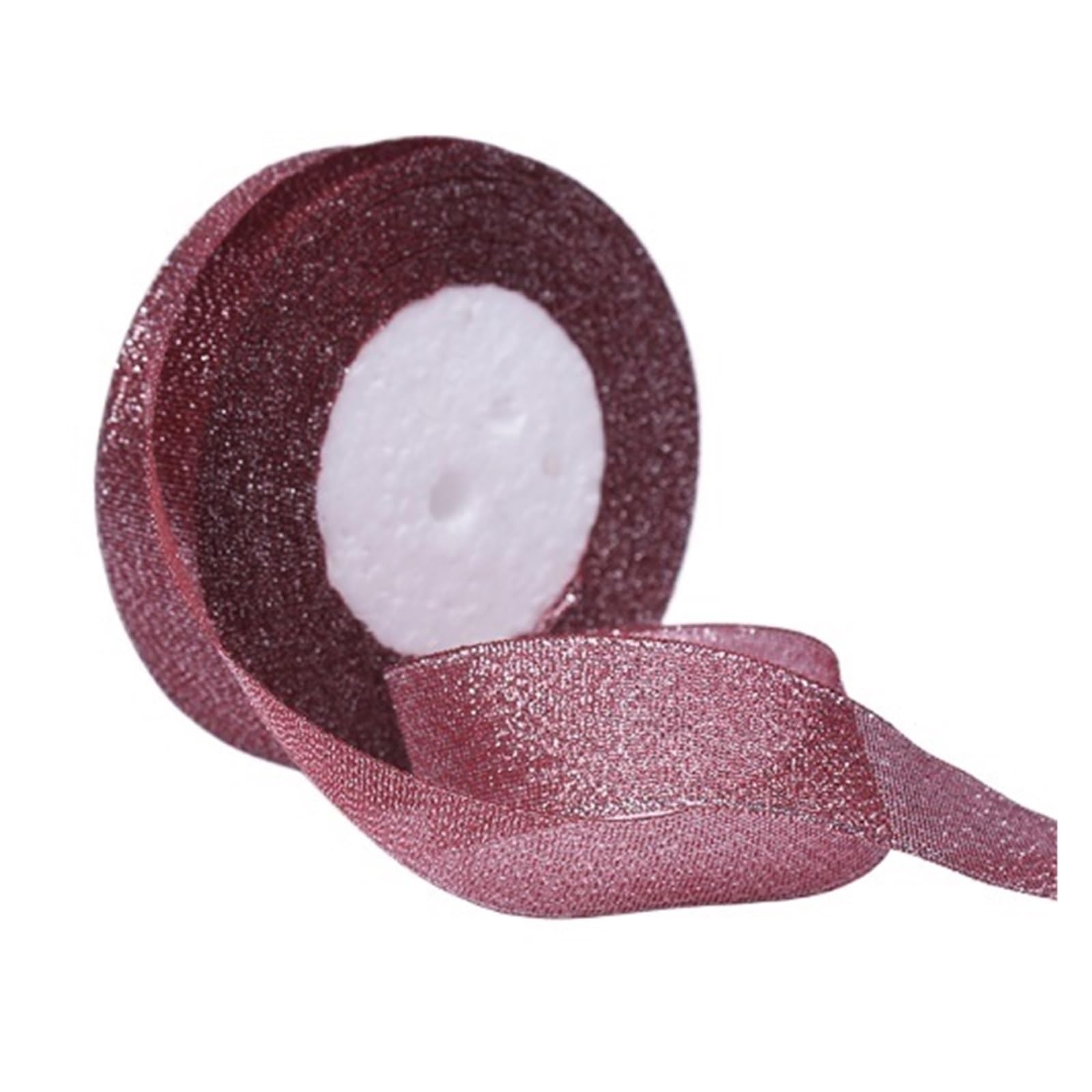 Wstążka, wstążki do pakowania prezentów, Wstążka do pakowania tortów wielokolorowa 25 mm, opakowanie 4 szt(Dark red silver)