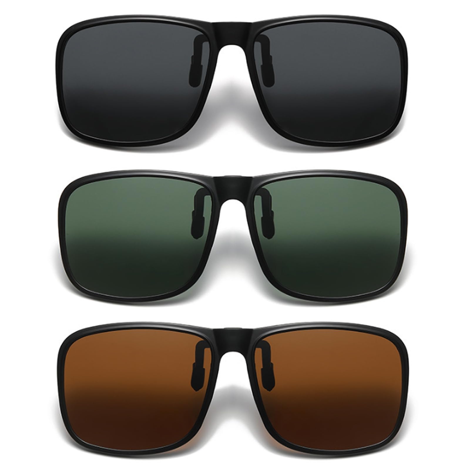 TYXHXTF 3Pcs Clip Lunettes de Soleil Polarisées