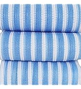 Exfoliating African Net Sponge - 35.5 x 11 inches Pack of 3 - Light Blue - Elastic, Durable and G...