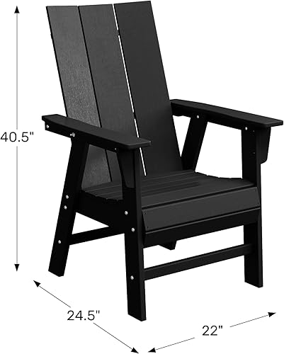 Vista 109 de WestinTrends Malibu Malibu Patio al aire libre HDPE plástico Adirondack silla comedor teca