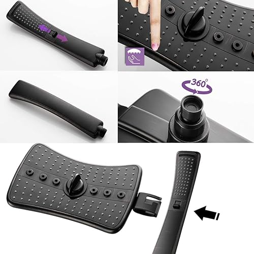 Miniatura 3 de Bright Showers Cabezal de ducha doble de bronce aceitado con filtro de ducha, 2 ajustes, manguera de acero inoxidable de 5 pies, tuerca cónica