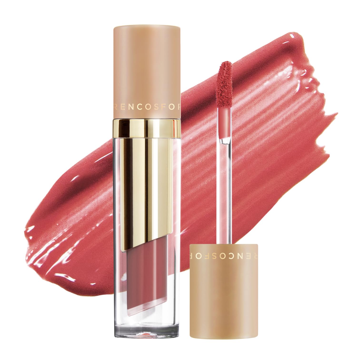 ForencosLong Lasting Waterproof Lip Stain Liquid Lipstick, Velvet Matte, Longwear, High Pigmentation, Tattoo Lips, Weightless, Smudge-proof, Non-Sticky, Korean Lip Tint Stain Makeup (32 Rosier)