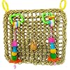 SunGrow Vogel Foraging Muur Speelgoed met Hanging Hook, Zeegras Geweven Mat Veilig te Kauwen, Voor Beak Oefening en IQ…