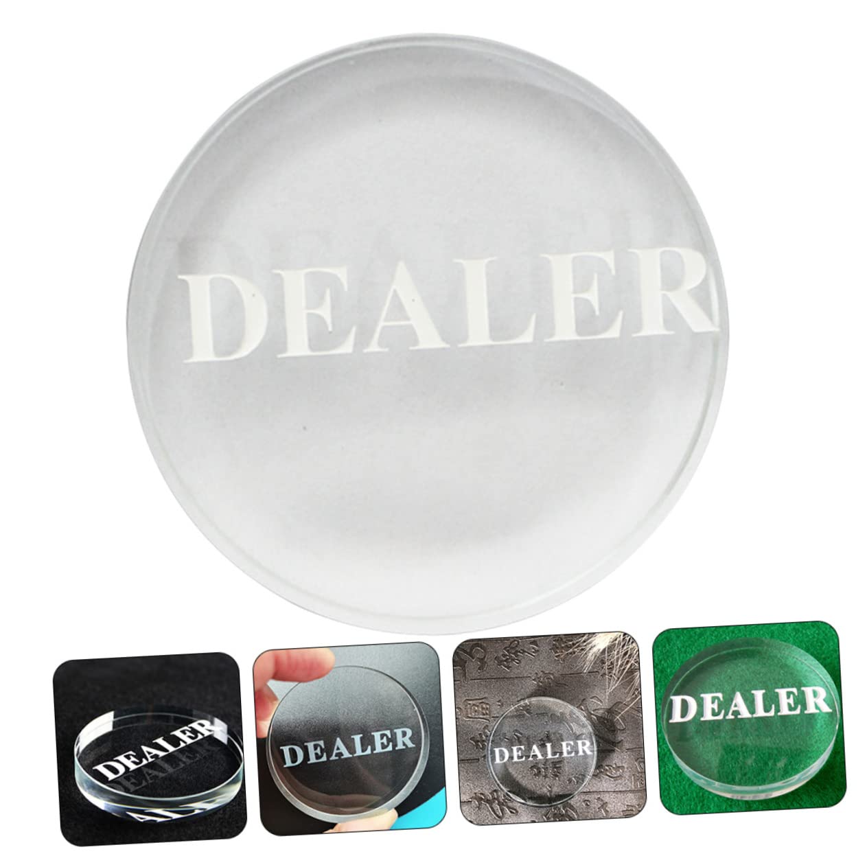 TOYANDONA 4piezas Botón De Póker Resistente y Transparente Accesorio Profesional para Póker para Jugadores Casual y Competitivos