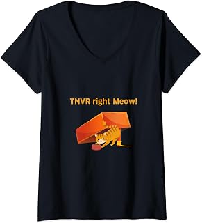 Womens TNVR Right Meow! Trap-Neuter-Vaccinate-Return (TNVR) V-Neck T-Shirt