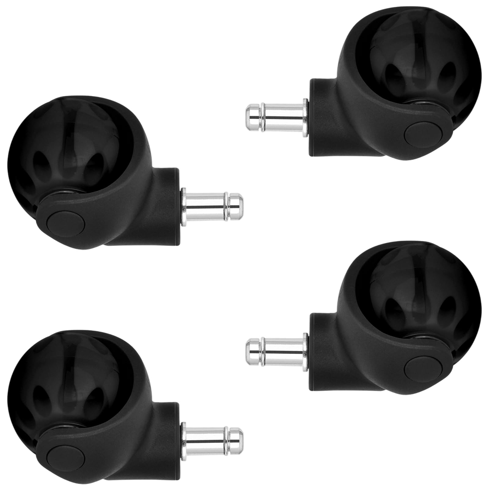 Fentency Black Universals Swivels Caster Replacement Chair Casters Trolley Rollers 360 Degree Swivels Rollers Hardware For Work