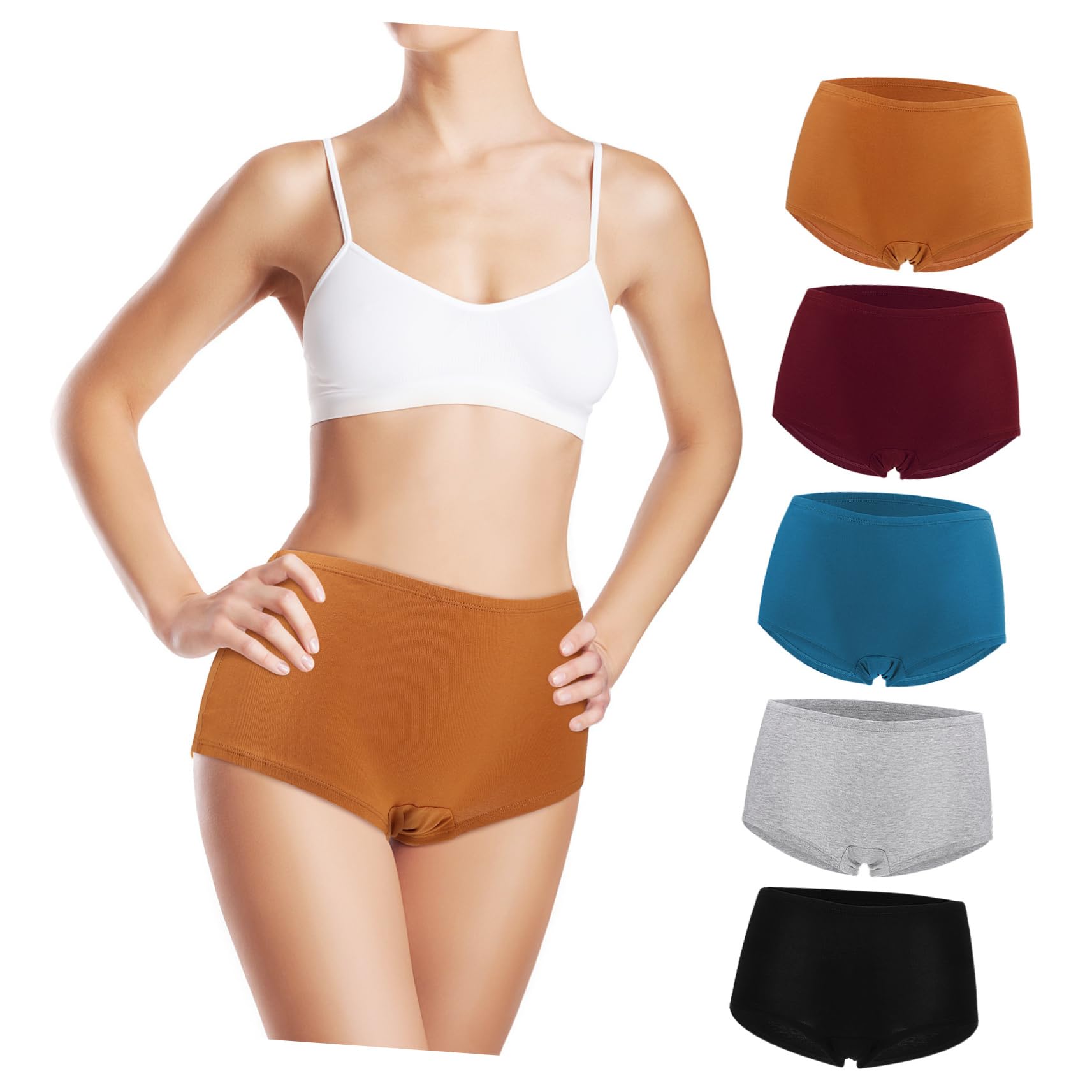 5 Piezas Braguitas de Mujer Algodón Cobertura Completa Calzoncillos Talla Xxl Mujer Algodón Usar Diario