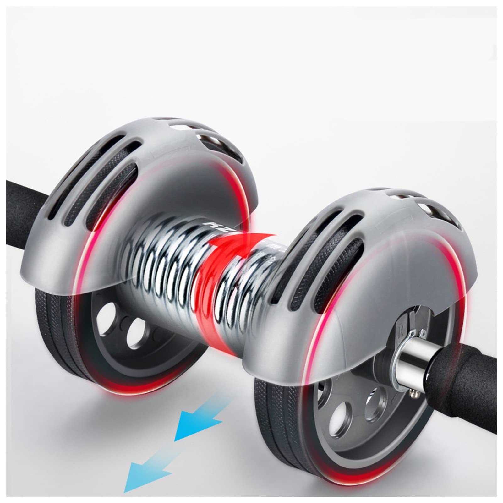 Rueda De Abdominales Rebote automático de Doble Rueda Empuje abdemirador Abdominales Entrenador de Ejercicios Abdominales Equipo de Ejercicio Músico Rueda De Abdominales Fitness