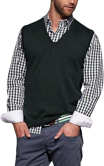 James & Nicholson Classical Men's Sleeveless Cotton Sweater - -Large - Bordeaux