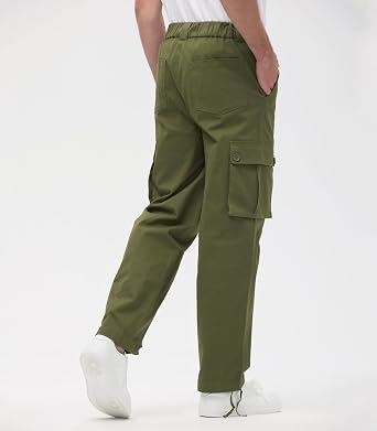 Cargo Pants for Men Baggy and Relaxed Fit Men's Casual Pants with 6 Pockets