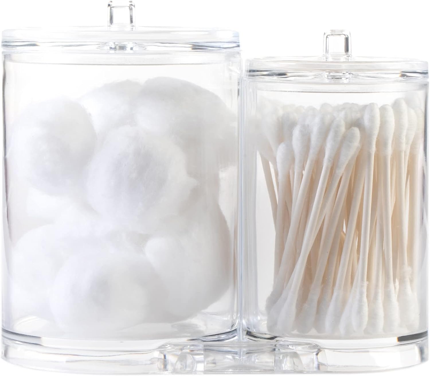 Huji Acrylic Cosmetic Organizer For QTip and Cotton Ball