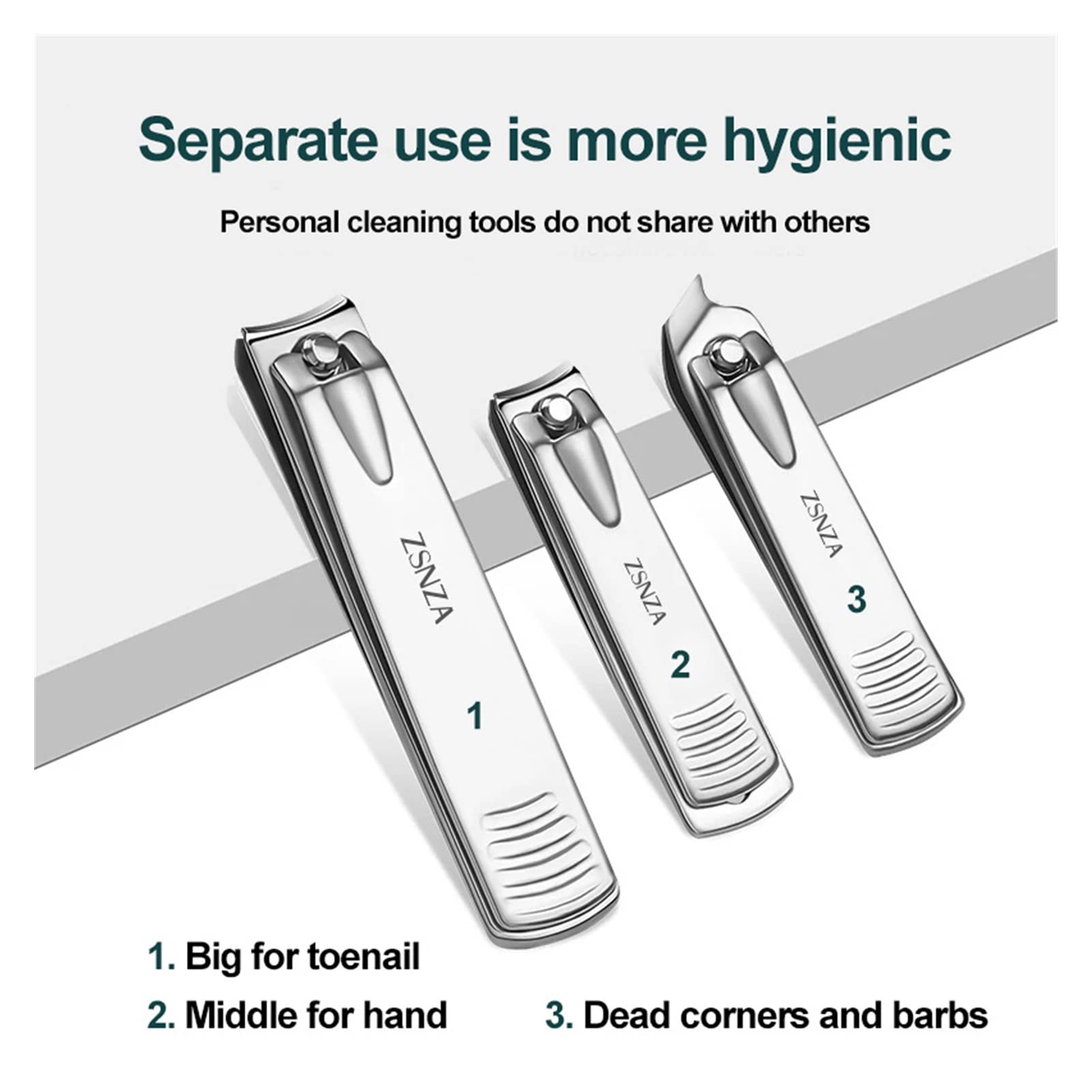 Conjunto de manicura Acero Inoxidable Clippers de uñas Kit de Viaje Pedicura Alicates Ped Personal Nail Trimmer Ingrown Nail Pickers Care Herramienta de Cuidado (Color : Green)