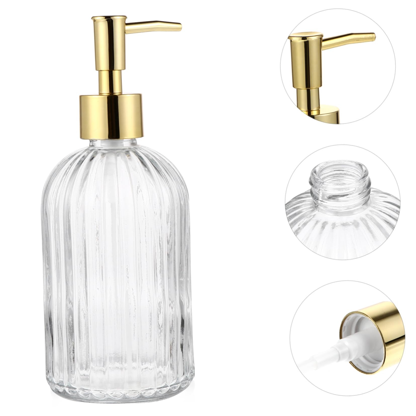 WOONEKY Set Di 2 Flaconi Dispenser Per Lozione Flacone Con Pompa Per Shampoo Flacone Dispenser Con Pompa Capacità 400 Ml in Facile Da Riempire