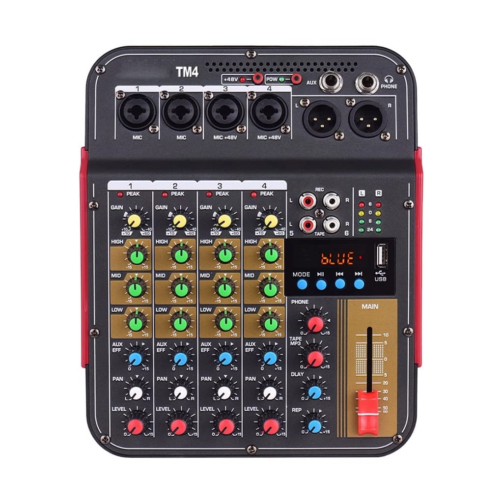 Buy TM4 Digital 4Channel Audio Mixer Mixing Console Builtin 48V
