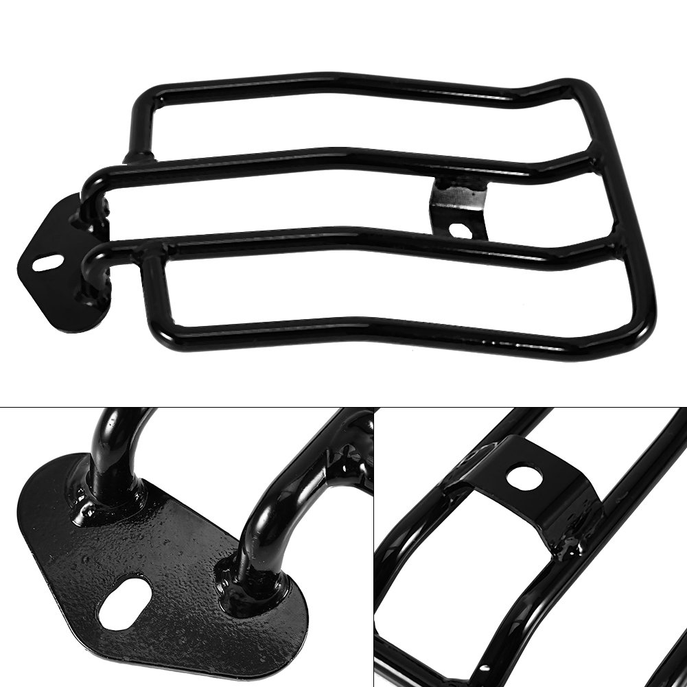Portapacchi moto, Qiilu QL39008 Portabagagli posteriore portabagagli posteriore per XL883 / 1200 X48 2004-16