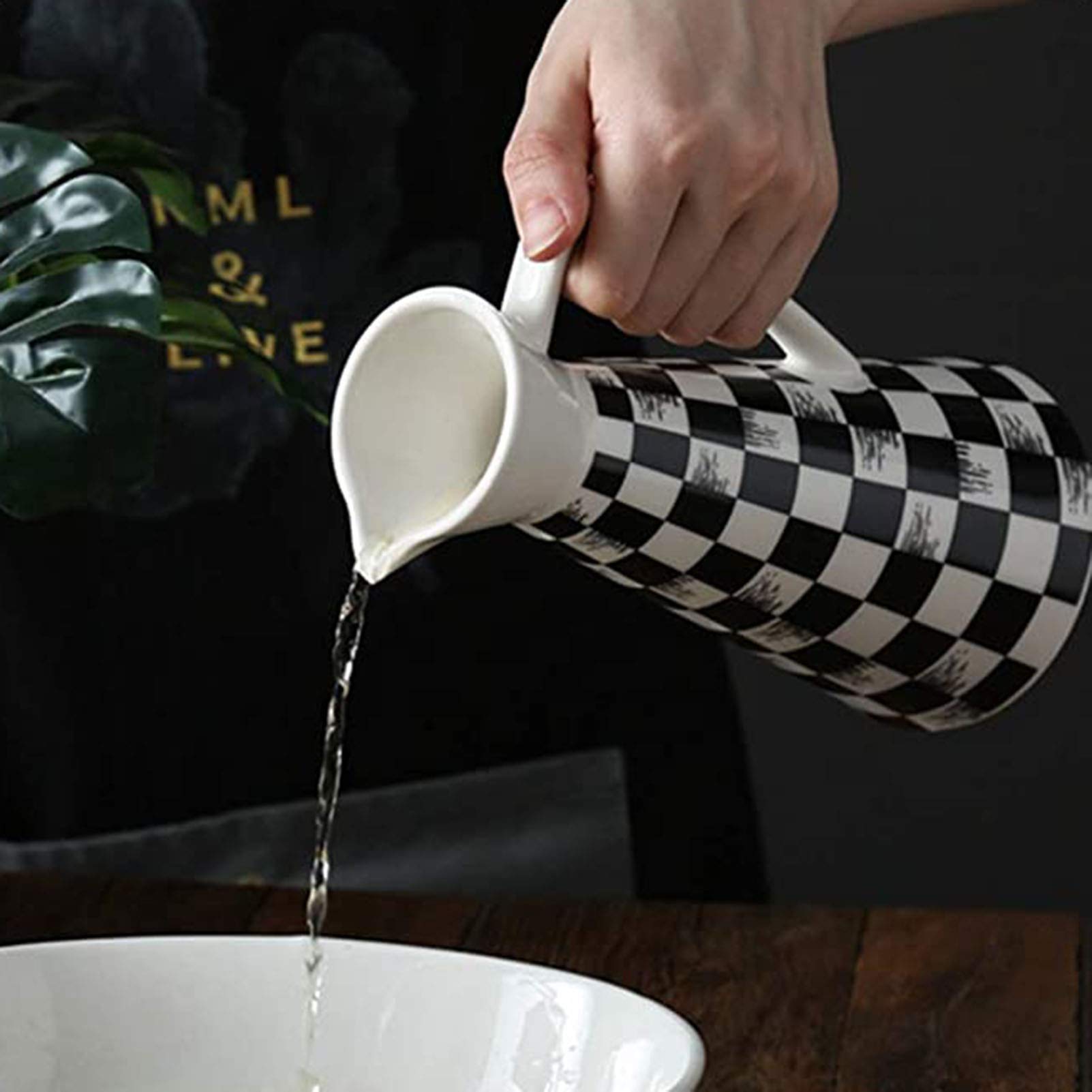 Pojemnik na olej, vintage butelka oleju, ceramiczny dozownik octu na olej butelka oleju pojemniki kuchenne szczelny nalewak sos cruet duża pojemność przechowywanie oleju butelka-C||800 ml