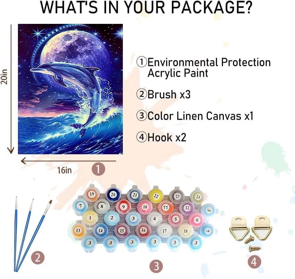 イルカの油絵 オレンジと青のグラデーション27✖️25 イルカの油絵 オレンジと青のグラデーション27✖️25