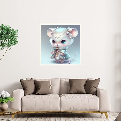 Miniatura 3 de FORLAND Kits de pintura de diamante de ratón para adultos principiantes  5D DIY lindo arte de ratón kit de diamantes de perforación completa