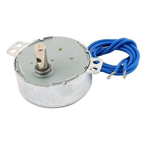 uxcell Motor síncrono de la dirección 4W del eje redondo de la CA 100-127V 15-18RMin CCWCW