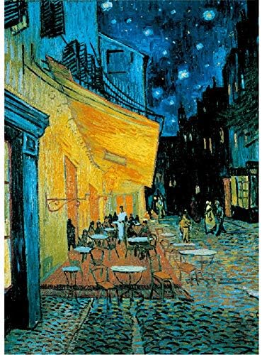 DOUBLETOP Cafe Terrace at Night-Vincent Van Gogh 1000 pieces of Cardboard Adult Jigsaw Puzzle Home Art Famous Painting Decoration Box