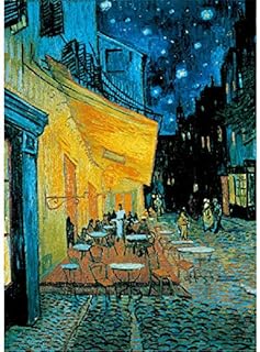 DOUBLETOP Cafe Terrace at Night-Vincent Van Gogh 1000 pieces of Cardboard Adult Jigsaw Puzzle Home Art Famous Painting Decoration Box