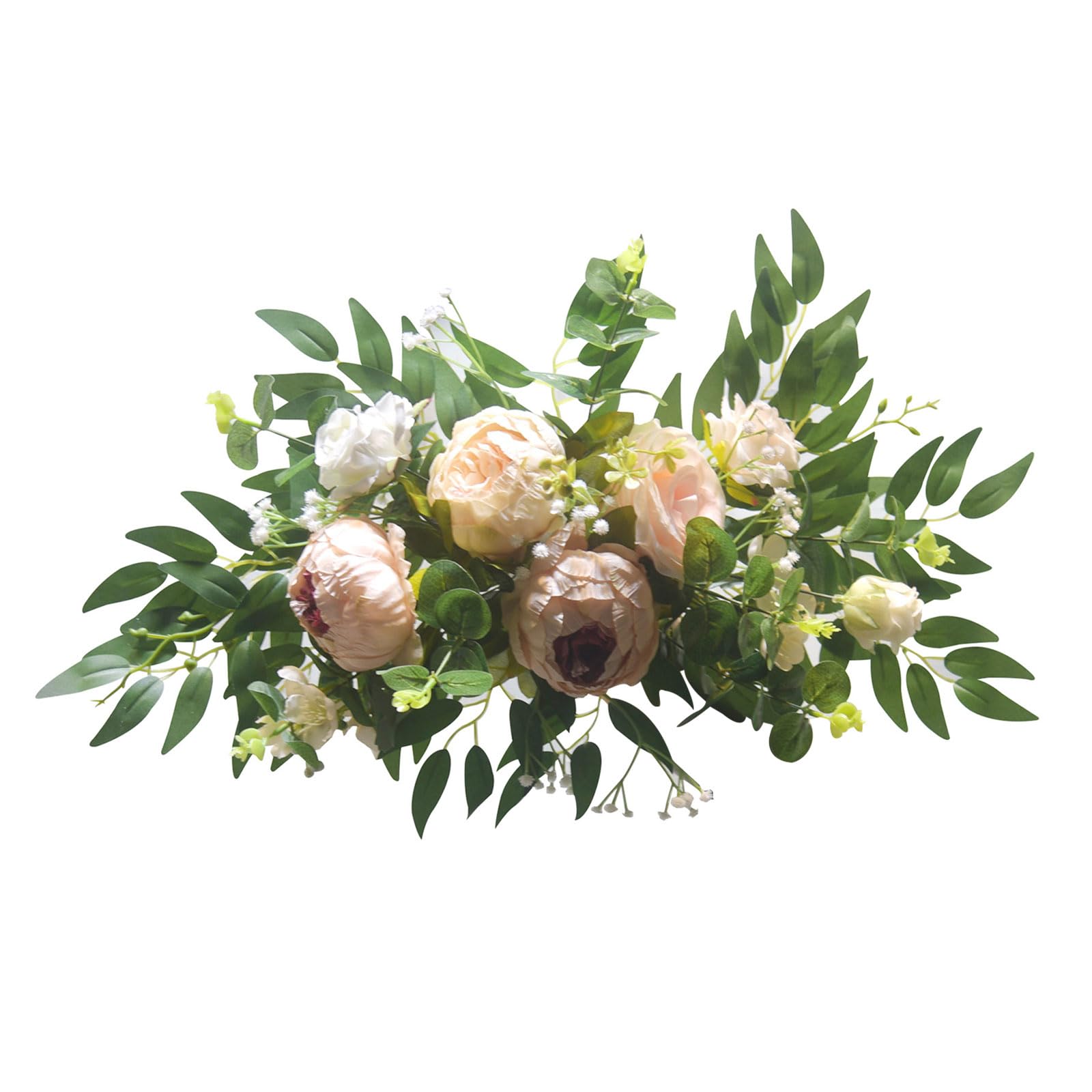 Kalttoy Artificial Flower Swag Wedding Sign Flower Decoration for Wedding Ceremony Sign Arrangements Decoration Realistic