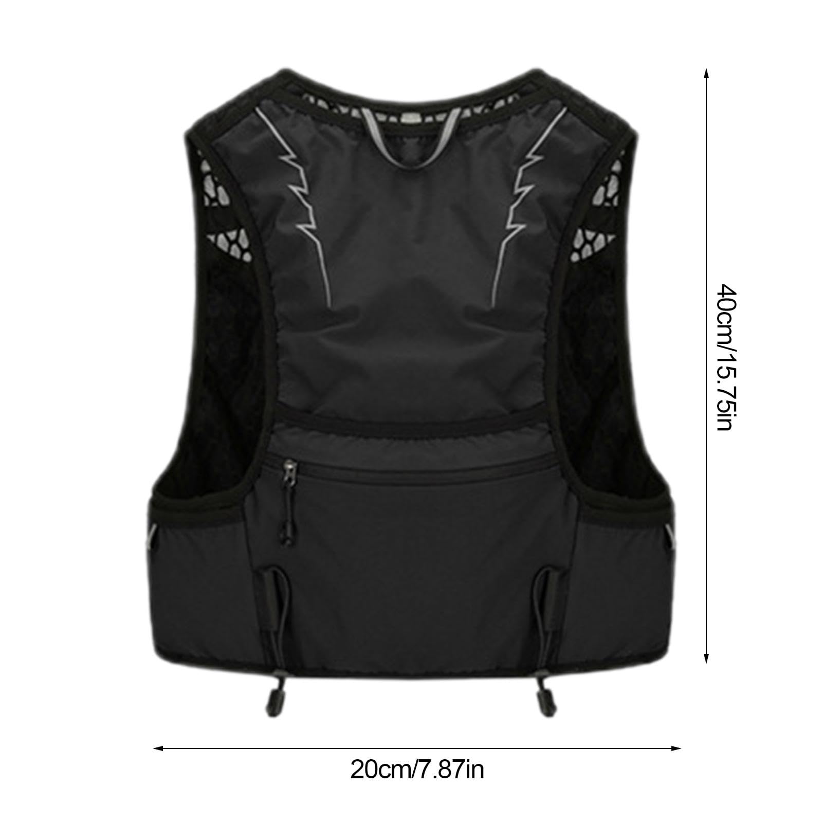 Zaino con gilet di idratazione da corsa - Gilet leggero isolato | Zaino di idratazione a prova di perdite | Gilet di idratazione con borsa sul petto con striscia riflettente traspirante