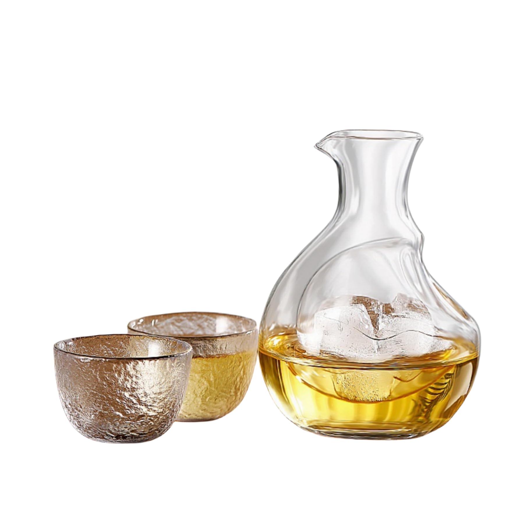 魚紋 酒器　カラカラ　2個セット　お猪口　ぐい呑み　徳利　花器　片口 ぐい呑み Amazon.co.jp: FLYILIA 徳利 お猪口 セット カラフェ 氷ポケット付き