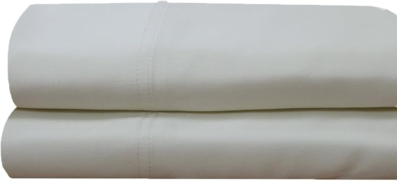 Solid 600-Thread-Count, Viscose Derived from Bamboo, Set of 2 Super Soft and Cool King Size Pillow Cases, Ivory