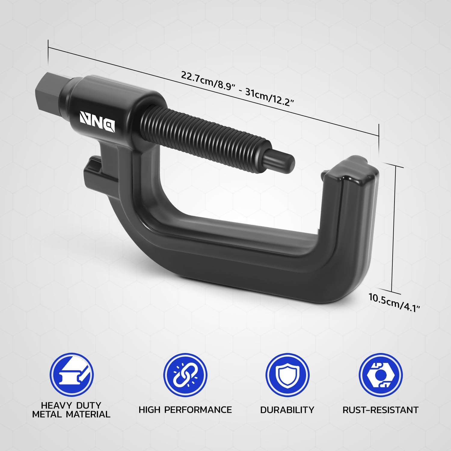 DNA MOTORING Heavy-duty 7/8 Inch Diameter Threads C-Clamp G-Clamp Set For Automotive Repair,Compatible with Chevy Silverado,GMC Sierra,GMC Yukon,Ford F,Dodge Durango,Woodworking,TOOLS-00452