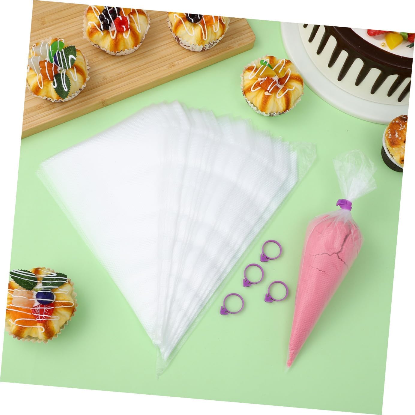 Disposable Pastry Bags for Cake Decorating, Adjustable Opening, Hdpe