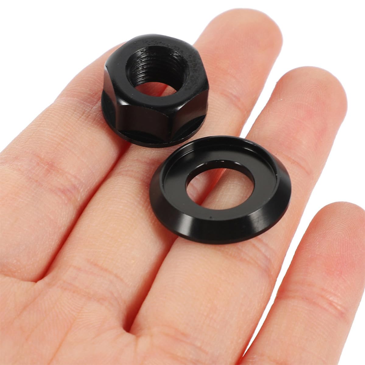 Cabilock 30 Piezas Tuerca del Eje del Cubo de Bicicleta M10 Negra,