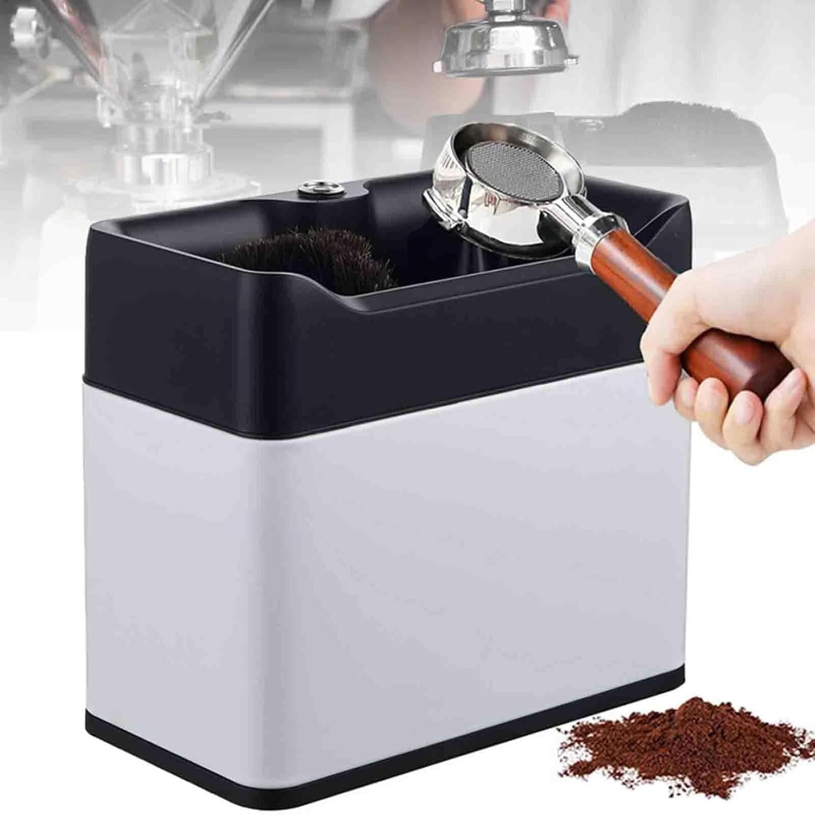 COYEUX Mobilne urządzenie do czyszczenia filtrów do kawy, automatyczne narzędzie do czyszczenia filtra mobilnego z 3 golarkami i 1 głowicą szczotki do filtra przenośnego 58 mm