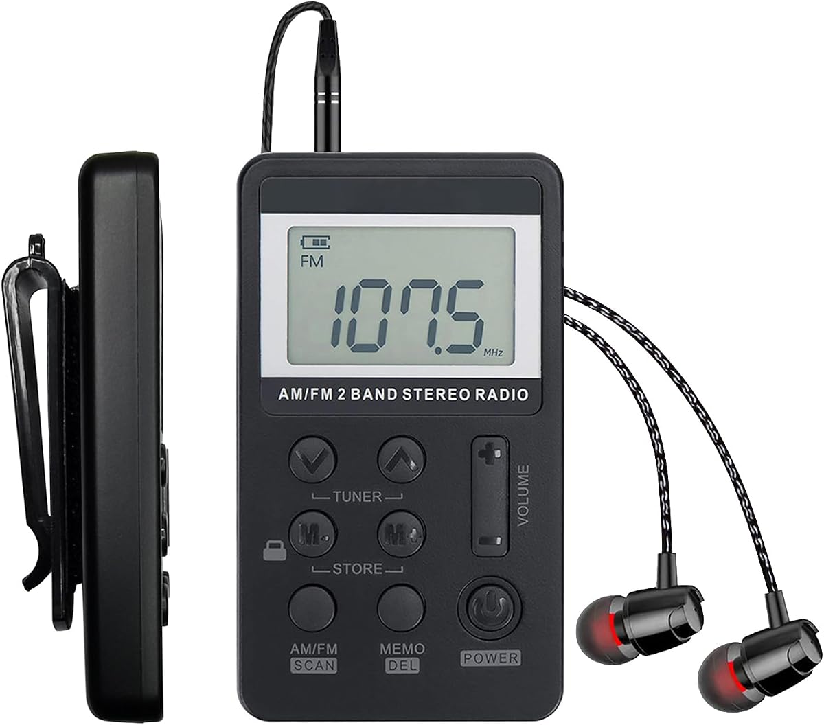 SWDSTP Mini Portable AM FM Radio, Personal Radio with Excellent Reception
