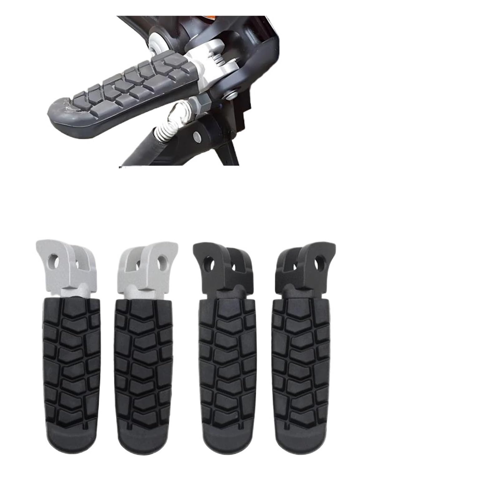 Estriberas Moto Antivibración para 690 790 890 2018-2024 para 690 para 790 para 890 Kit Pedales Estriberas Accesorios Motocicleta Reposapiés Delanteros Descanso Reposapiés Moto(2)