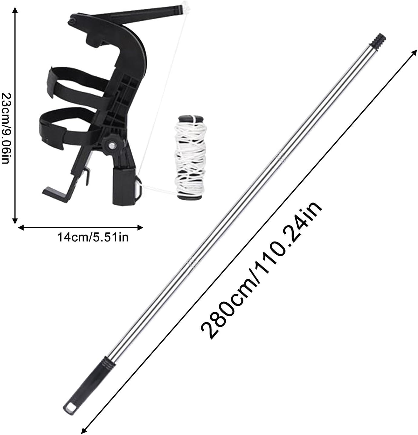 Wasp Spray Extension - Long Reach Pole, Adjustable Sprayer Adapter, Distance Spraying Tool | Durable Carpenter Bee Defense Attachment for Tree Hive Garden Gutter Painting Yard Park Outside