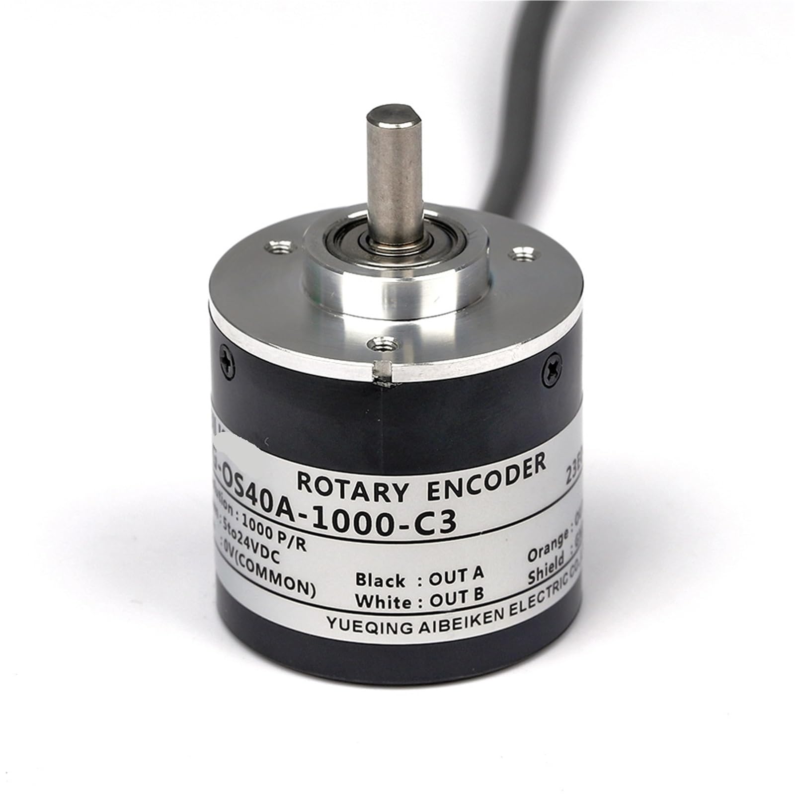 Encoder rotatorio incremental universal de 40 mm de diámetro exterior, serie E6B2, magnetoeléctrico, eje sólido de 6 mm, 5000 PPR(1024 PPR,Magneto Electric,NPN Output)