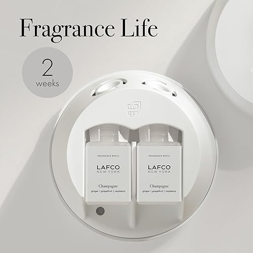 Miniatura 4 de LAFCO New York Pura Smart - Recambio para dispositivo, champán, paquete de 2, frasco que ofrece hasta 2 semanas de vida de fragancia, fabricado en