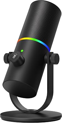 Gaming Microphone, USB Microphone for PC, Plug & Play Conden - best usb condenser microphone gaming