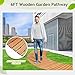 Tatuo 2 Pack Wooden Garden Pathway, 17 Inch X 6 ft Roll Out Walkway Outdoor Path Wood Flooring Boardwalk Pavers for Garden Backyard Patio Beach Outdoor Wedding Party